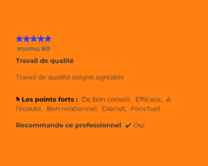 Votre satisfaction, c'est mon objectif.